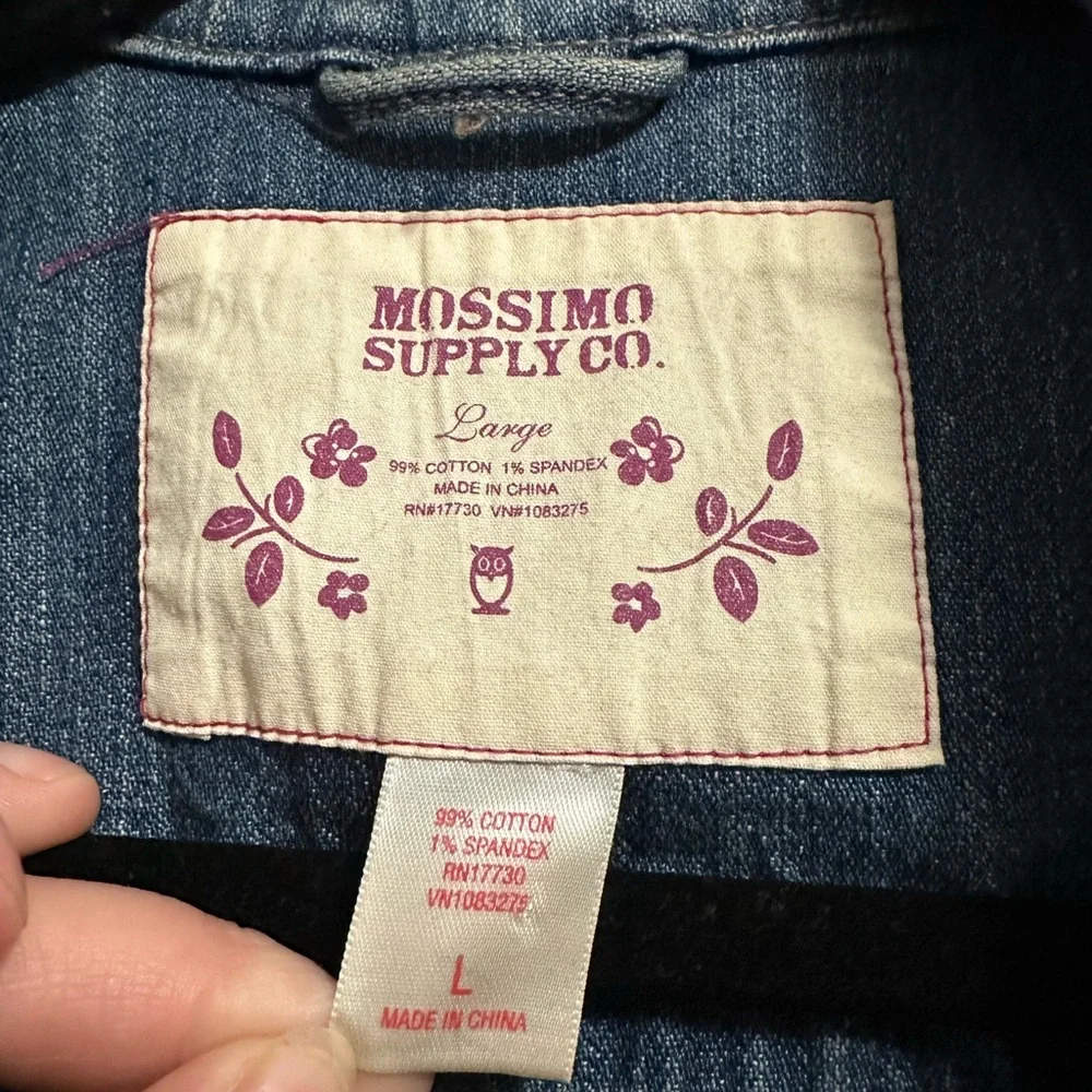 Y2K Mossimo Supply Co. Blue Denim Jacket - Picture 3 of 4